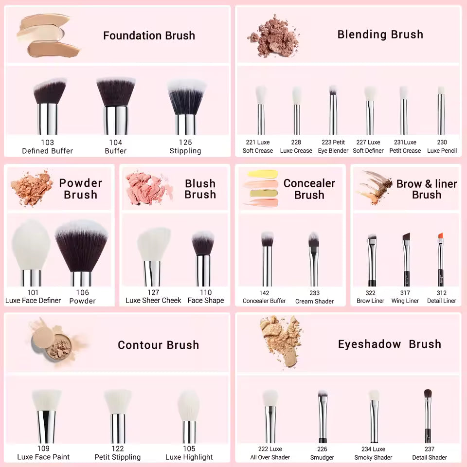 25-Piece Professional Makeup Brush