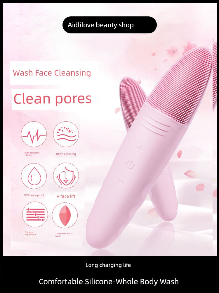 Silicone Face Wash Gadget Ultrasonic Dumbo Facial Cleaner