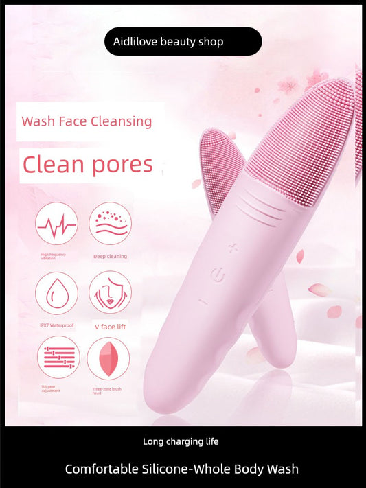 Silicone Face Wash Gadget Ultrasonic Dumbo Facial Cleaner