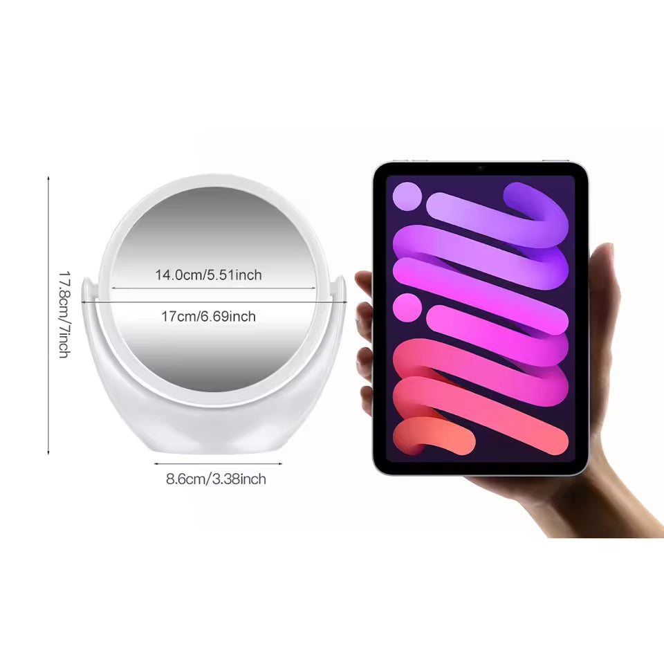 Portable Double-Sided 1x/5x Makeup Vanity Mirror
